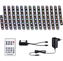 Bande LED Entertain prête à l'emploi 5,0 m Dynamic RGB changement de couleur 300 LED avec fonction mémoire + télécommande 12V-thumb-0