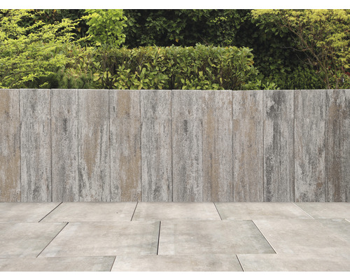 Palissade rectangulaire iMount Modern calcaire coquillier 12,5 x 12,5 x 80 cm