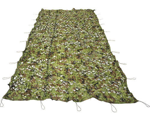 Voile d'ombrage filet de camouflage vert 200x500 cm