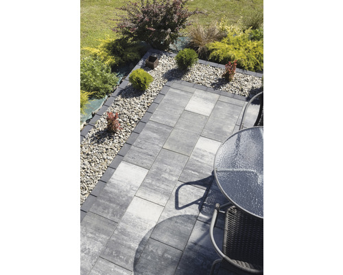 Dalle de terrasse en béton Lamos couleur calcaire 60 x 30 x 5 cm