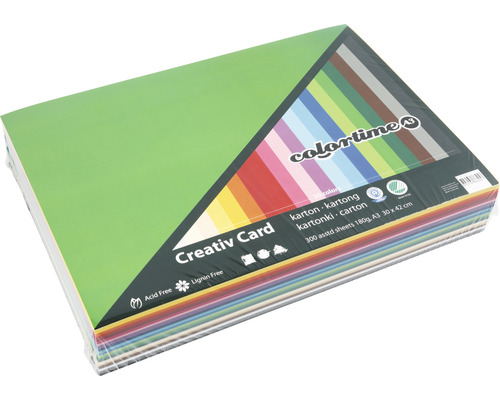 Carton de couleur couleurs assorties, A3, 300 feuilles - HORNBACH