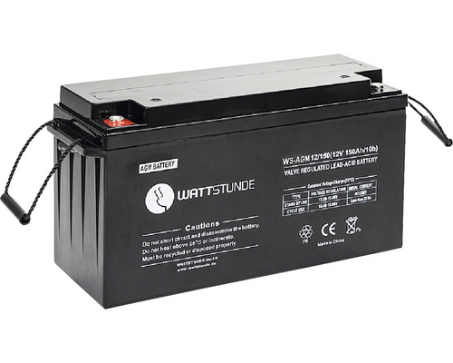 Batterie WATTSTUNDE accumulateur AGM12-150 12V VRLA AGM 150Ah C10 batterie solaire