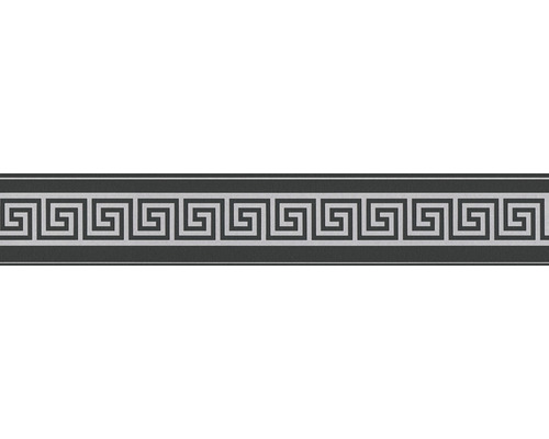 Frise autocollante 3839-21 Only Border géométrique noir argent 5 m x 10 cm