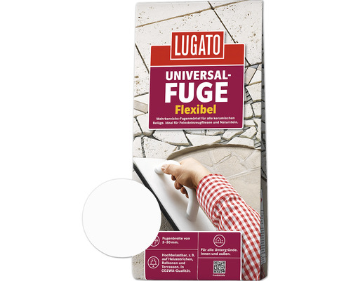 Mortier de jointoiement Lugato Joint universel blanc 5 kg