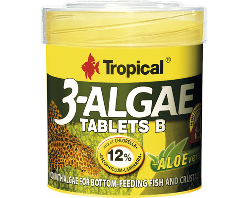 Nourriture en tablette Tropical 3-Algae Tablets B 50 ml