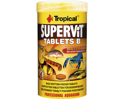 Nourriture en tablette Tropical Supervit Tablets B 250 ml