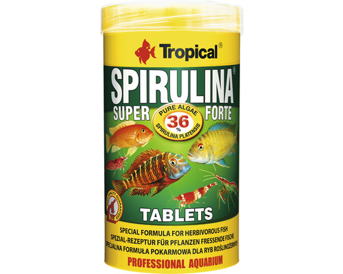 Nourriture en tablette Tropical Spirulina 36% Tablets 250 ml