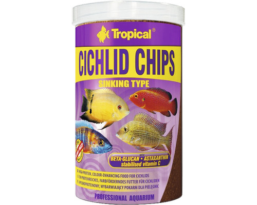 Chips de nourriture Tropical Cichlid Chips 250 ml