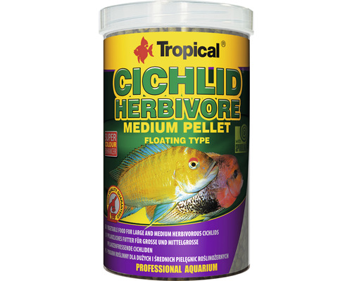 Nourriture pellets Tropical Cichlid Herbivore Pellets M 1 l