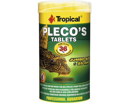 Nourriture en pastilles Tropical Plecos Tablets 250 ml