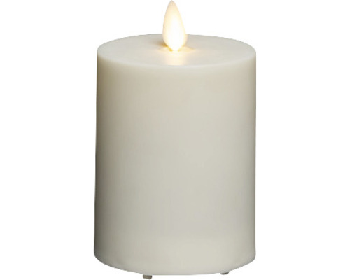 Bougie LED blanc crème Konstsmide h 13 cm couleur d'éclairage blanc chaud avec minuterie et variateur