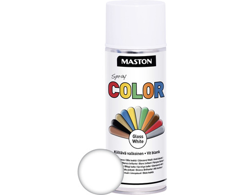 Laque à pulvériser Color Maston brillant blanc 400 ml