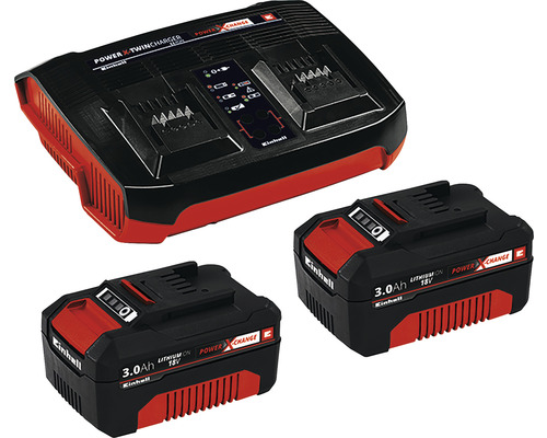 Kit de démarrage batterie Einhell Power X-Change 2 x batterie (3.0