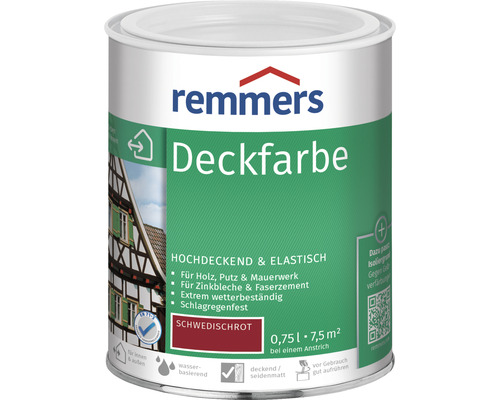 Remmers Deckfarbe Holzfarbe schwedenrot 750 ml