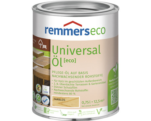 Peinture à l'huile pour bois universelle Remmers eco incolore 750 ml