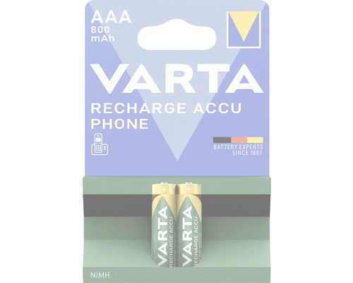 Piles rechargeables Varta T398 800 mAh AAA Micro 2 pièces