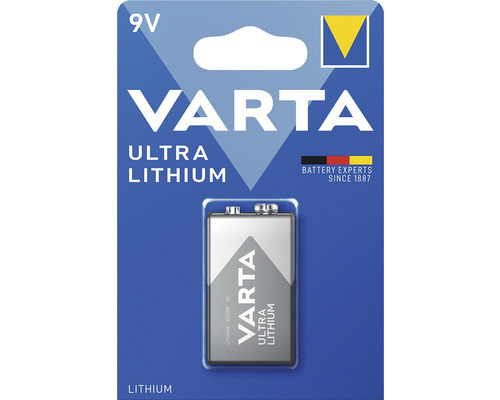 Pile Varta 9 Volts Ultra Lithium 6122 1 pièce