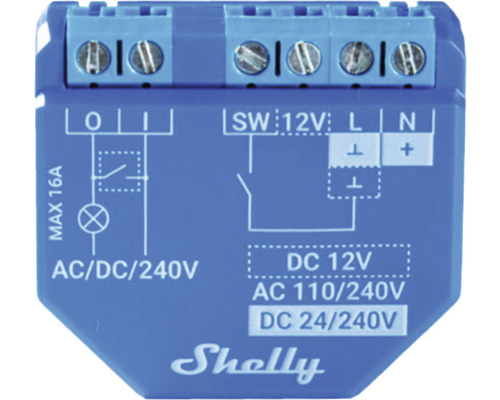 Shelly PLUS 1 interrupteur WiFi monocanal amélioré