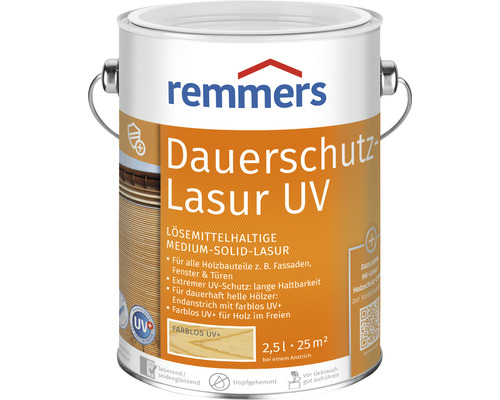 Lasure de protection anti-UV longue durée Remmers incolore 2.5 l-0