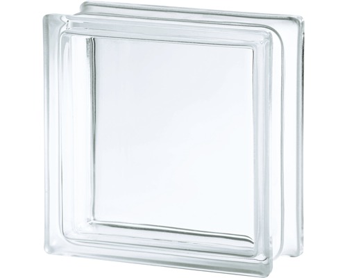 Brique de verre vision intégrale blanc 19 x 19 x 8 cm