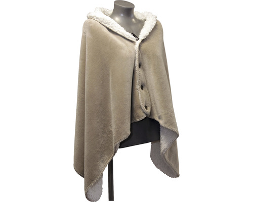 Couverture poncho Coby stone 75x150 cm