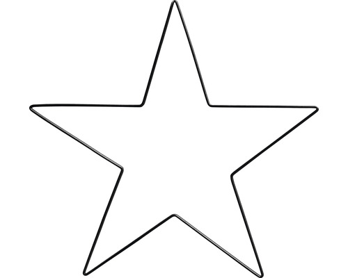 Étoile en métal Lafiora 50 x 50 cm noir