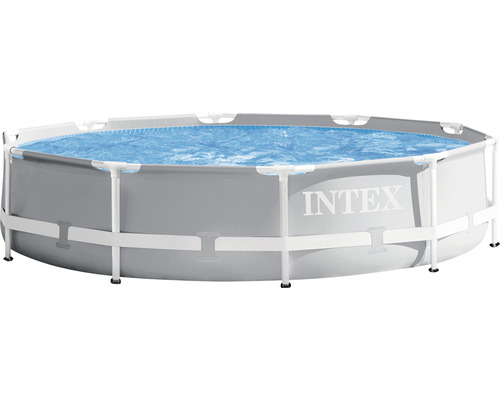 Kit de piscine hors sol tubulaire Intex ronde Ø 305x76 cm y compris épurateur à cartouche gris