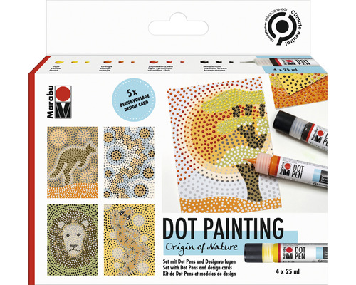 Kit de peinture Dot Pen «Origin of Nature» 4 Dot Pen