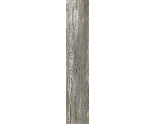 Carrelage sol et mur en grès cérame fin Notta anthracite 11 x 60 x 0,8 cm mat