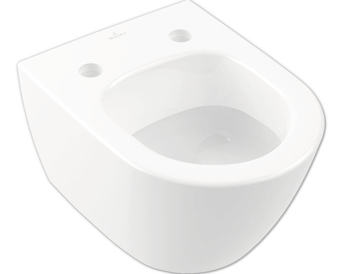 WC suspendu Villeroy & Boch Subway Compact 2.0 cuvette à fond creux avec bride de rinçage court à économie d'eau blanc sans abattant WC 56061001