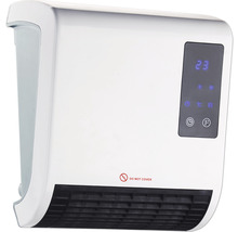 Radiateur soufflant pour salle de bains design 2000 watts blanc avec télécommande-thumb-0