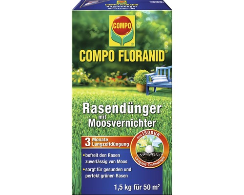 Rasendünger Compo Floranid Moosvernichter 1,5 kg 50 m²