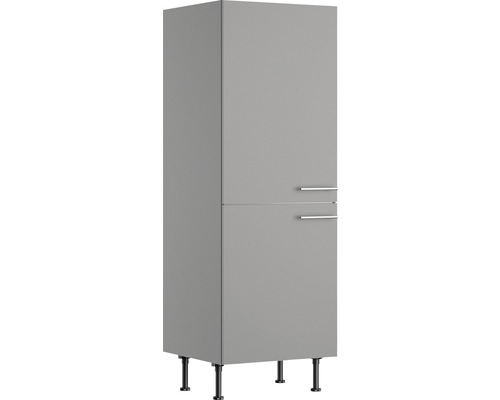 Meuble pour réfrigérateur encastrable 88 Optifit Mats825 60 x 58,4 x 176,6 cm façade gris basalte mat corps gris