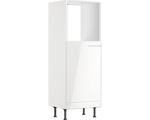 Caisson pour four/réfrigérateur encastrable de 88 Optifit Vigo156 60 x 58,4 x 176,6 cm façade blanc brillant corps blanc