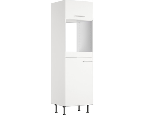 Caisson pour four/réfrigérateur encastrable de 88 Optifit Bengt932 60 x 58,4 x 211,8 cm façade blanc mat corps blanc