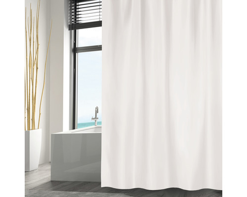Rideau de douche MSV textile 240 x 200 cm blanc