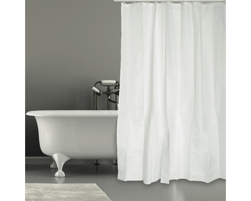 Rideau de douche MSV textile 240 x 200 cm blanc - HORNBACH Luxembourg