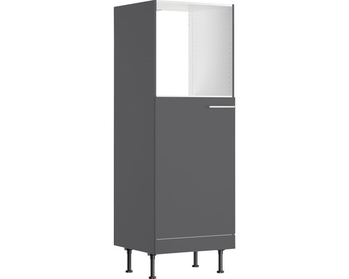 Caisson pour four/réfrigérateur encastrable de 88 Optifit Ingvar420 60 x 58,4 x 176,6 cm façade anthracite mat corps gris