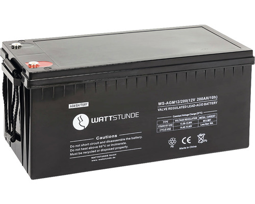Batterie WATTSTUNDE AGM12-200 12V VRLA AGM batterie 200 Ah C10