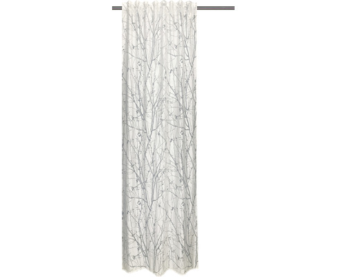 Vorhang mit Universalband Flora weiss 140x240 cm