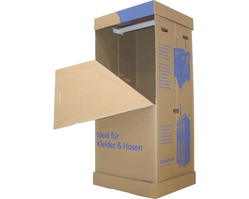 Carton de déménagement Cargo Point boîte à vêtements en carton ondulé 595x510x1350 mm