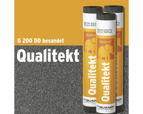 Quandt Bitumen Dachpappe Qualitekt Besandet G200 DD-8 Rolle 10 x 1 m Rolle = 10 m²-0