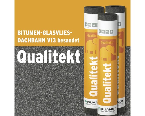 Quandt Bitumen Glasvlies Dachbahn Qualitekt V13 besandet 10 x 1 m Rolle = 10 m²-0