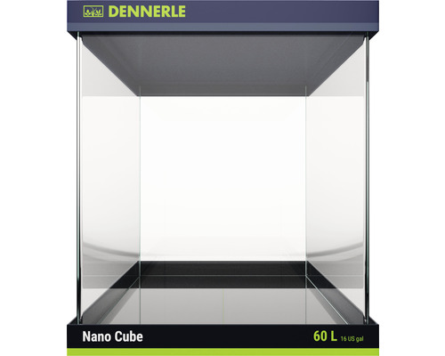 Aquarium DENNERLE Nano Cube 60 l avec feuille d’arrière-plan, support en mousse