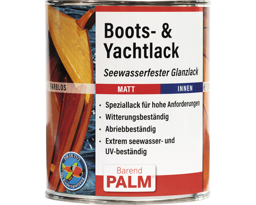 Laque pour bateaux et yachts Barend Palm mat 750 ml