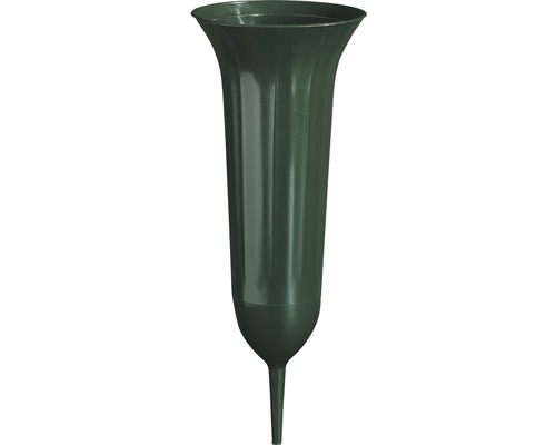 Vase funéraire Geli plastique Ø 11,5 H 30 cm vert
