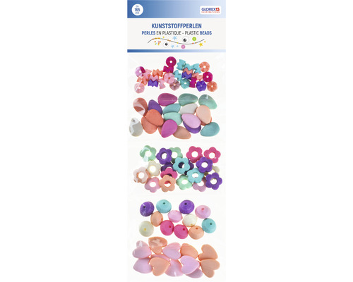 Kit de perles en plastique 5x assorties multicolores 110 g