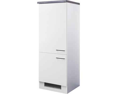 Meuble pour réfrigérateur encastrable 88 Flex Well Varo 60 x 60 x 162 cm façade blanc mat corps corps blanc