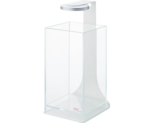 Ensemble Wabi-Kusa, nano terrarium, aquarium Chihiros Glass Air avec support et Magnetic Light 10W LED 24x blanc + 8x RGB commandé par Bluetooth avec l'appli Chihiros, verre rectangulaire 30x15x15 cm 6,7 l blanc pour plantes carnivores, mini et d'aquarium