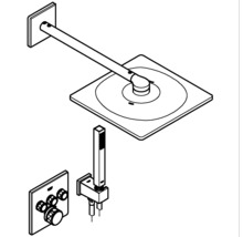 Système de douche encastré avec pomme haute et douchette à main GROHE Grohtherm Smartcontrol chrome 34706000-thumb-13